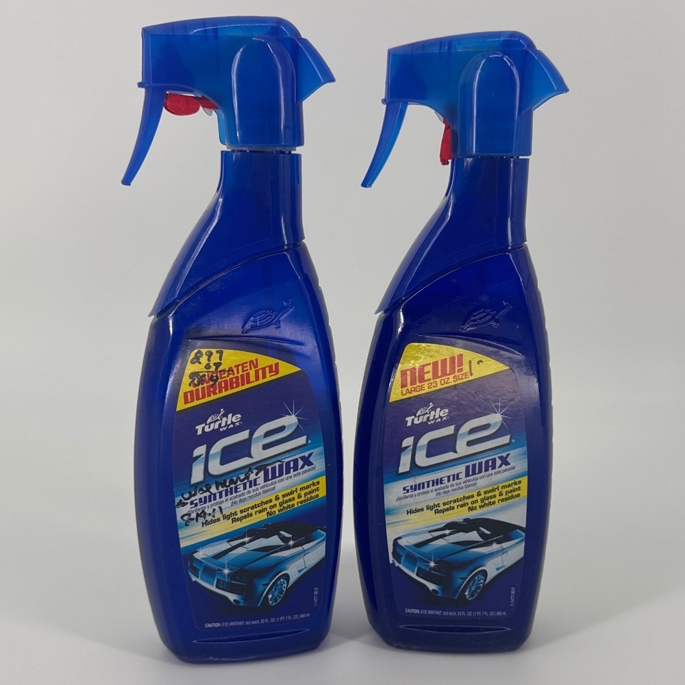 Turtle Wax ICE Synthetic Spray Wax 2-Pack Blue Bottle High Gloss Shine